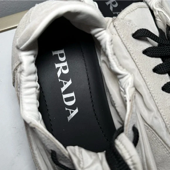 Prada Collapse Re-Nylon and suede elasticized sneakers - Picture 11 of 12